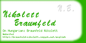 nikolett braunfeld business card